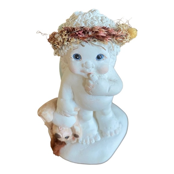 Vintage 1995 Dreamsicle “Nite Nite” cherub with Teddy bear 4” tall. - Picture 2 of 7